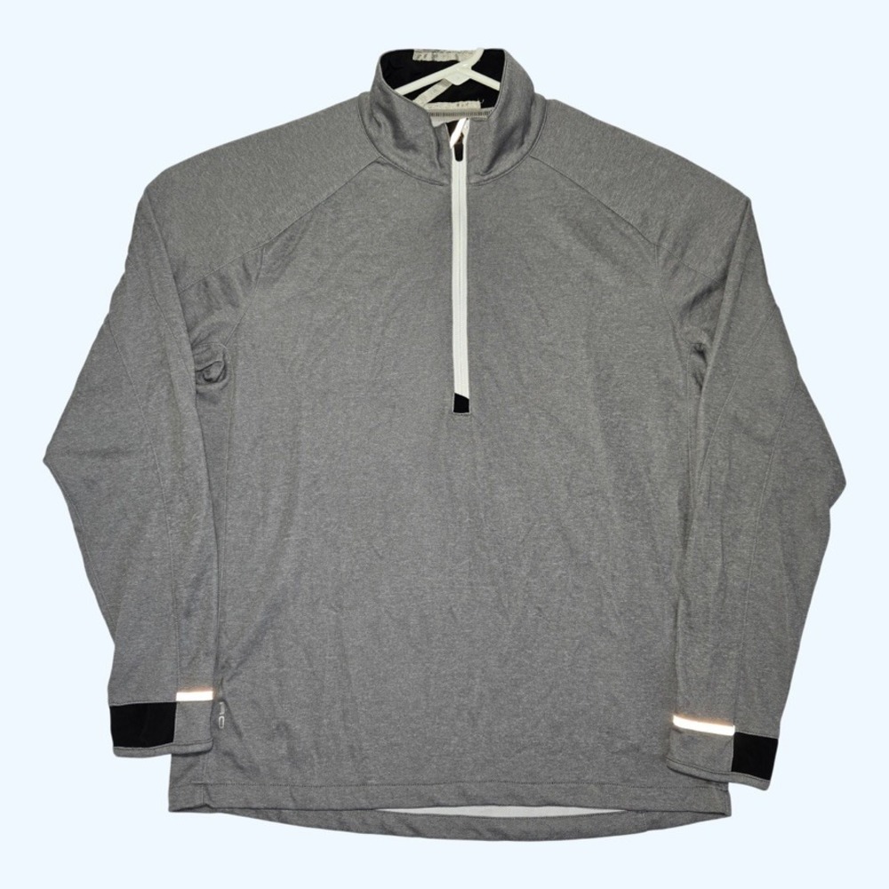 Zero Restriction 1/4 Zip Pullover Top Mens Medium Gray Golf Performance L1016